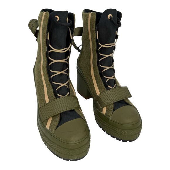 Women's Converse GR82 Chuck Taylor All Star Boot, 567490C Olive/Black Size 8.5 - Picture 1 of 8